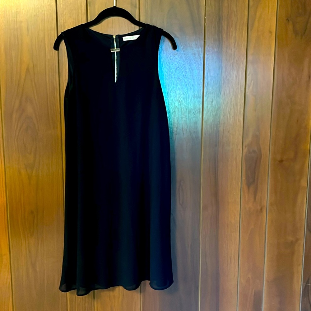 Double-layered navy dress